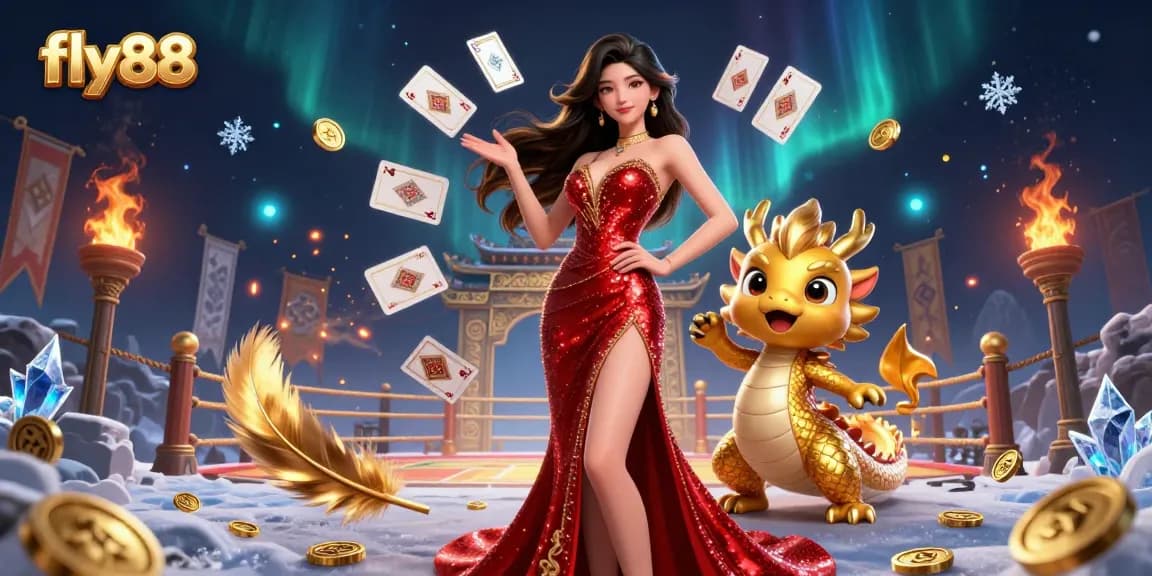 Experience thrilling gaming at FLY88, with vibrant visuals from a 3D casino scene filled with action.