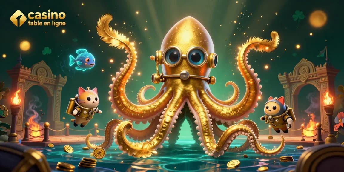 Découvrez les jeux excitants au casino fiable en ligne avec un kraken et un chat plongeur