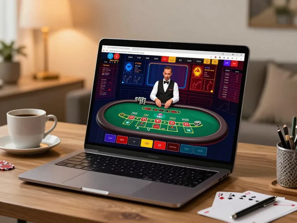 Engaging scene of online blackjack gameplay showcasing หนังใหม่ชนโรง strategies and player interaction in a stylish environment.