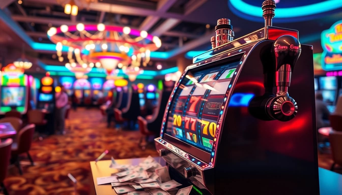 Feel the thrill at situs slot deposit bank with lively casino atmosphere and elegant slot machine.