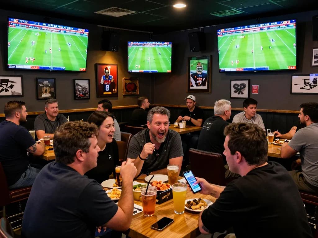 Cakhia users enjoying live sports betting experience in an exciting bar atmosphere.
