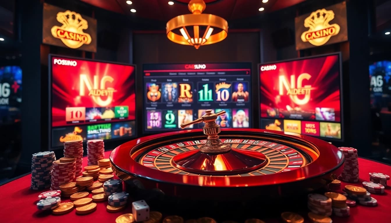 Découvrez l'excitation du casino en ligne argent réel avec une configuration de jeu en ligne dynamique, mettant en avant des machines à sous et de la roulette.