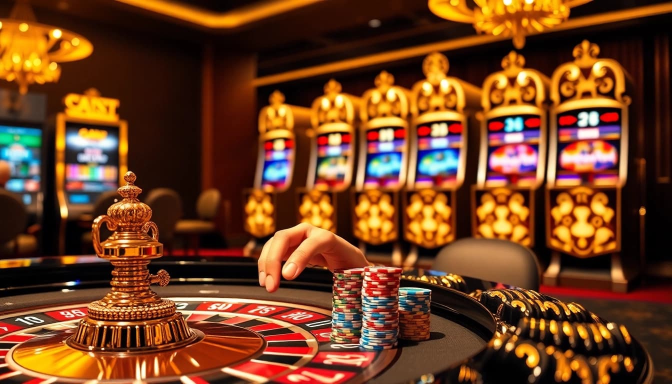 Vivez l'excitation du casino en ligne français avec des jetons de poker vibrants et l'excitation de la roulette.