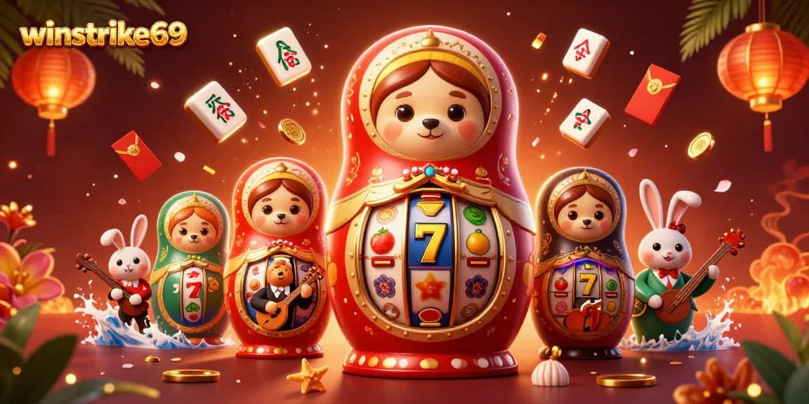 Engage with winstrike69 players in a vibrant casino scene featuring exciting slot games.
