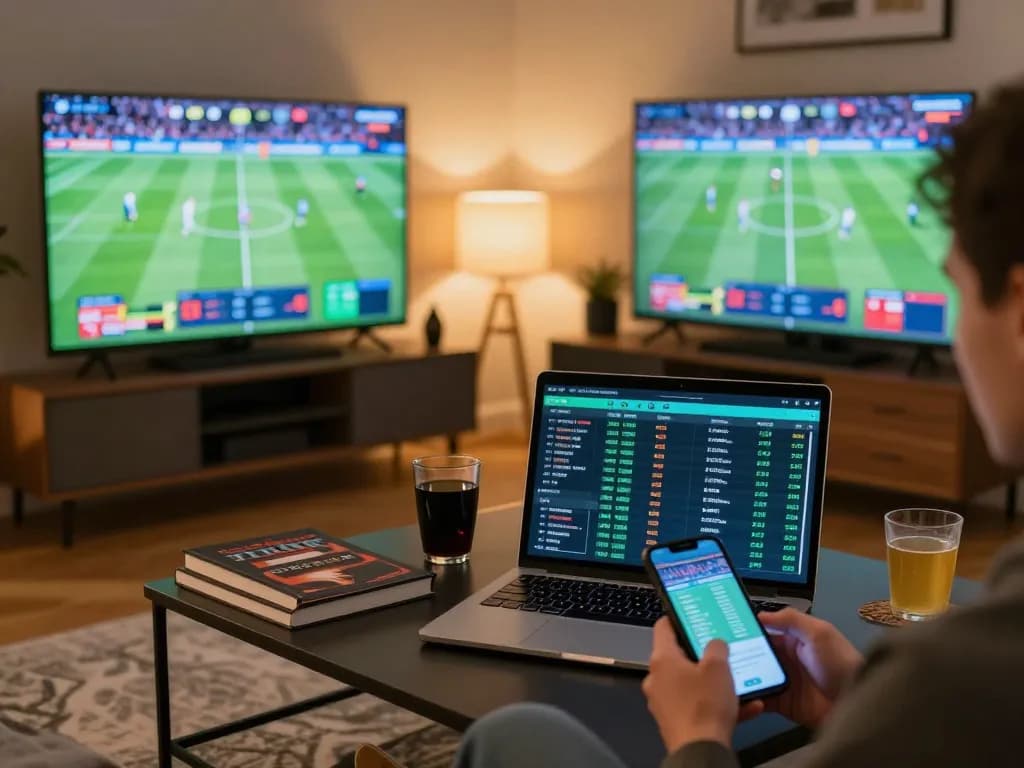 Engaging scene of Nhà cái DABET showcasing sports betting excitement with live games and strategic planning