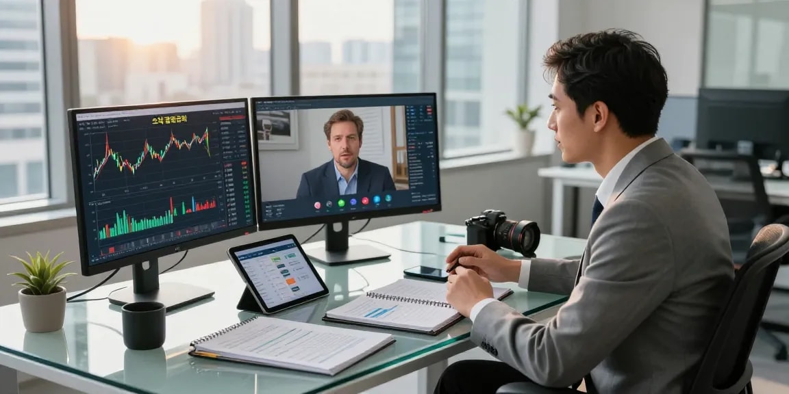Financial advisor discussing 소액결제현금화 strategies during a consultation in a modern office.