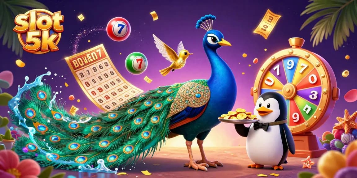 Win big with slot 5k in an ultra-detailed 3D casino scene, showcasing vibrant characters and elements.