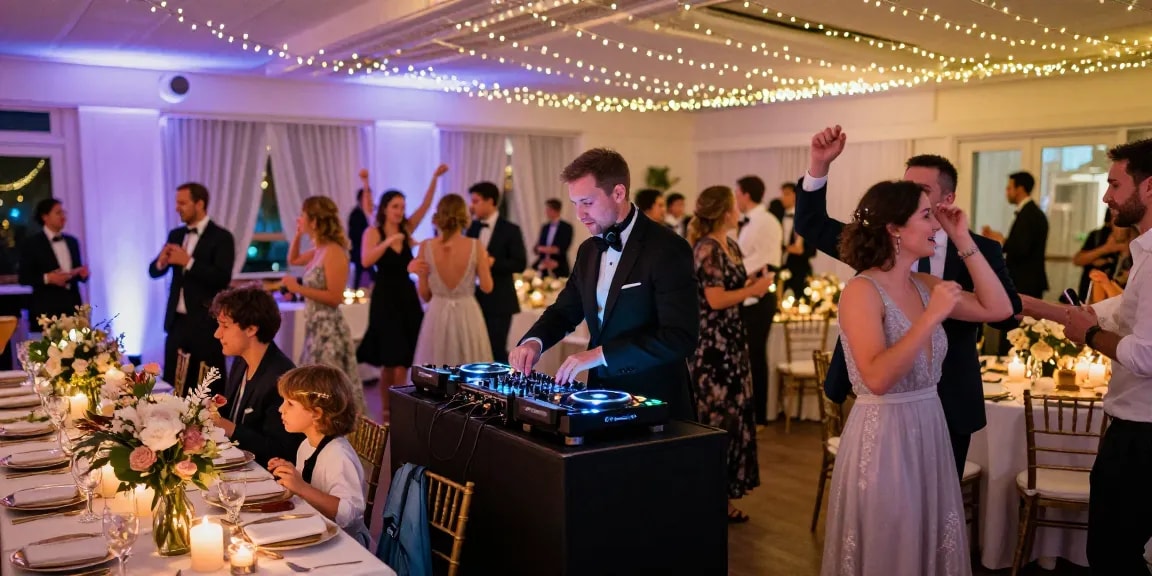 Hochzeit DJ Brandenburg mit tanzenden Gästen und festlicher Atmosphäre