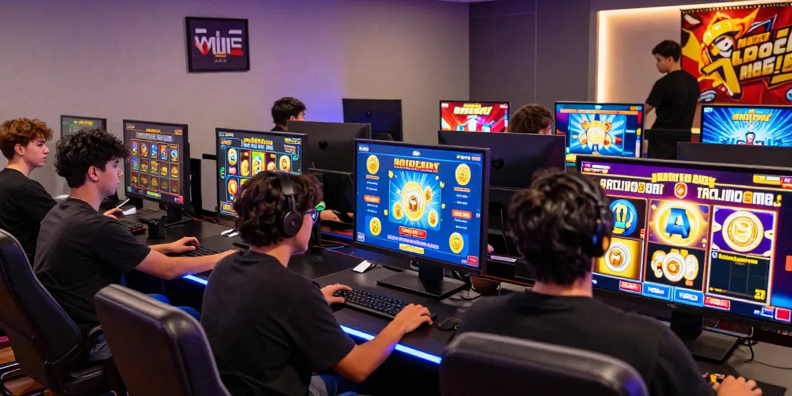 Players enjoying slot gacor games in a modern online casino setting, showcasing thrilling gameplay and community excitement.