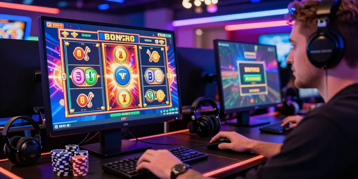Exciting bonus buy slots UK gaming experience with vibrant graphics and neon lights.