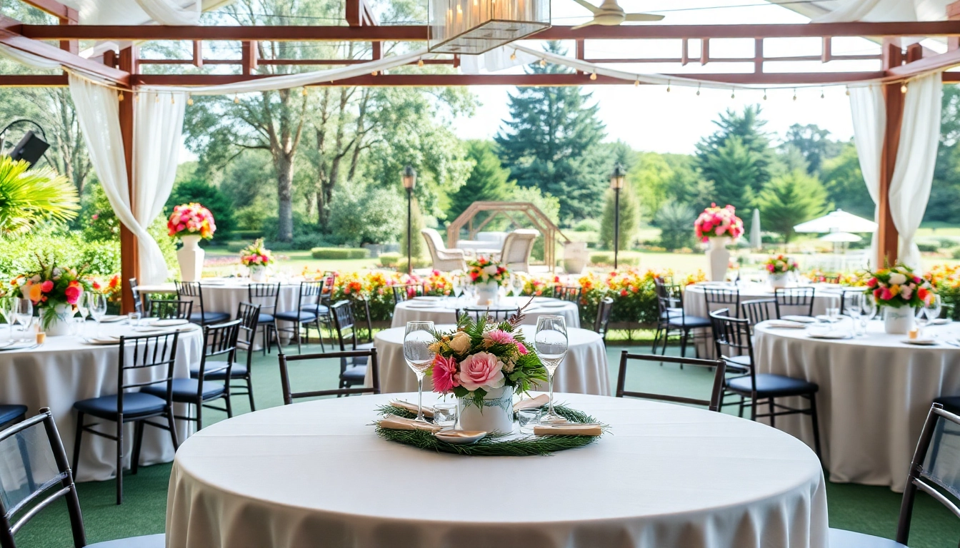 Explore unique Table Rentals displayed elegantly in an outdoor event setting.