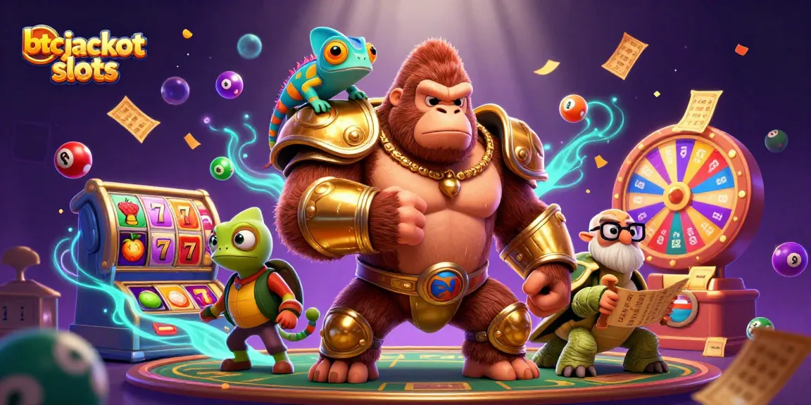 Engage with btc jackpot slots and experience thrilling gameplay with this vibrant 3D illustration.