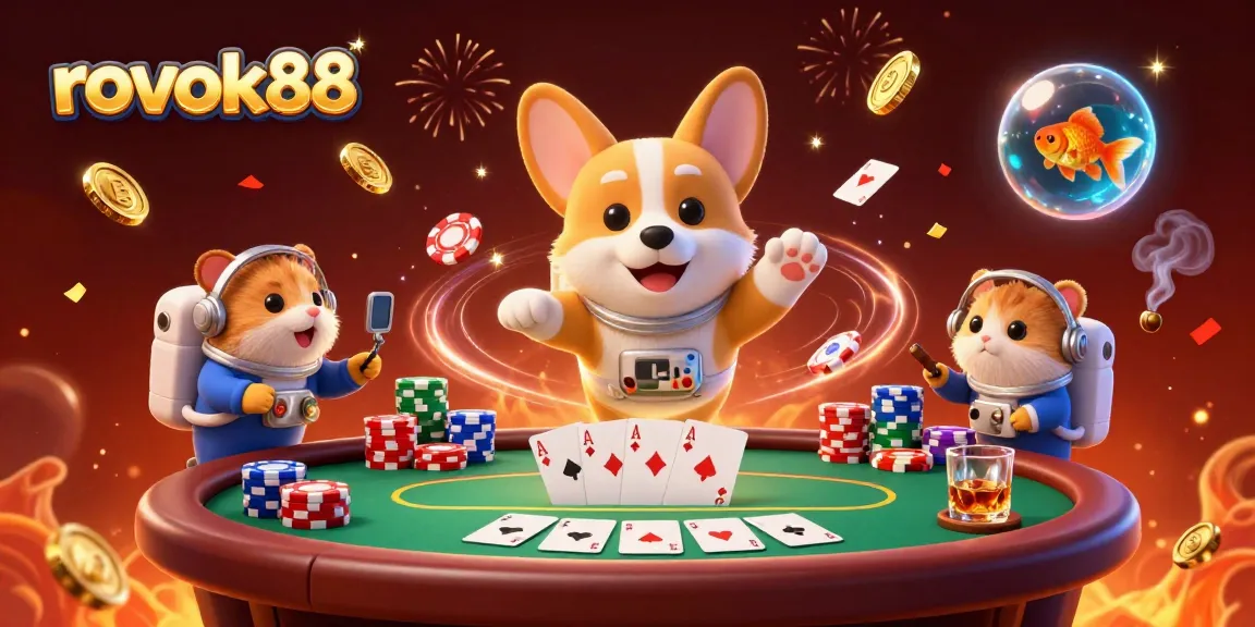 Experience thrilling gameplay with rokok88 in a vibrant space casino scene, featuring fun characters.