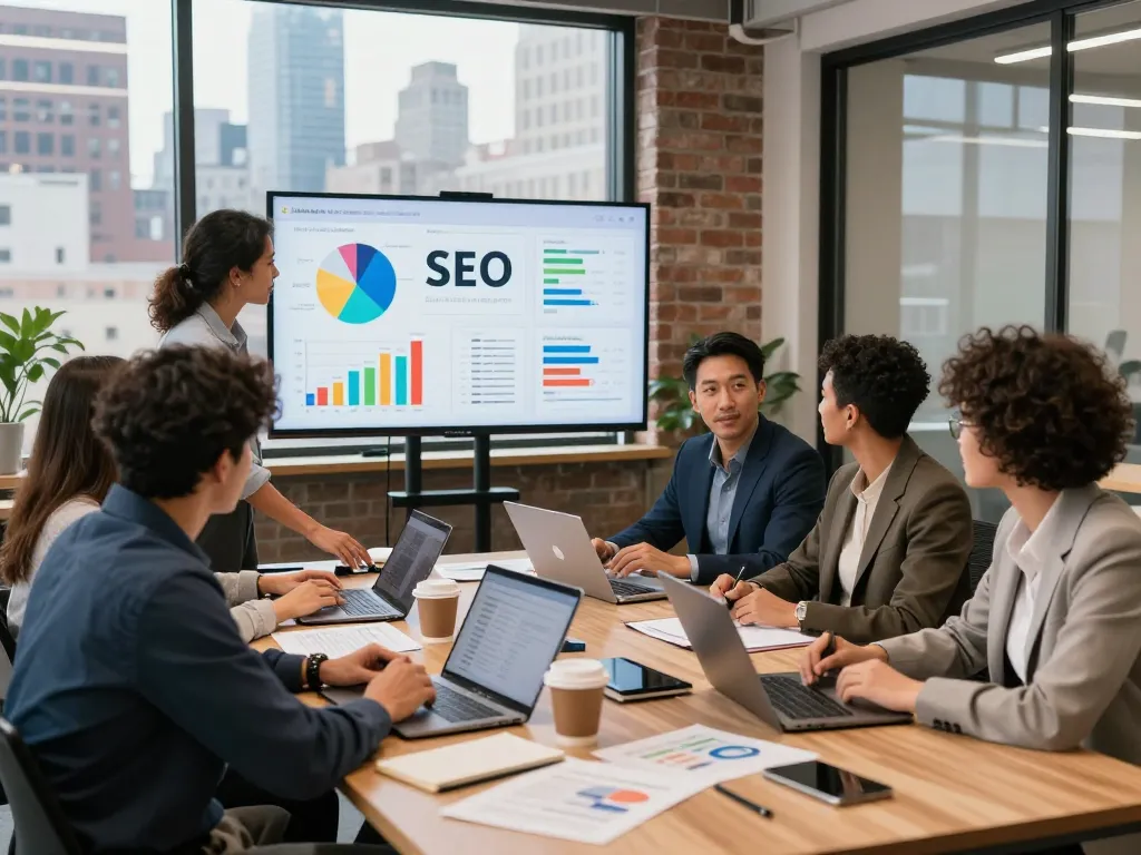 Team collaboration in NYC showcasing SEO strategies for a thriving business.