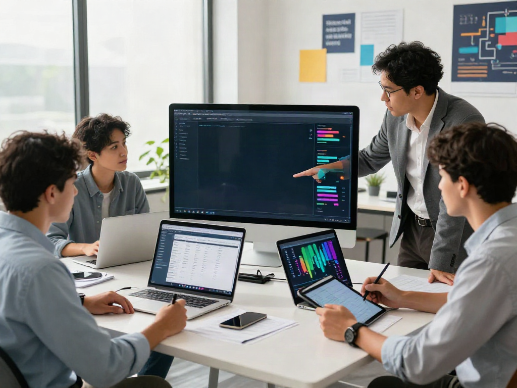 Tax professionals collaborating in a modern workspace to become a service bureau.