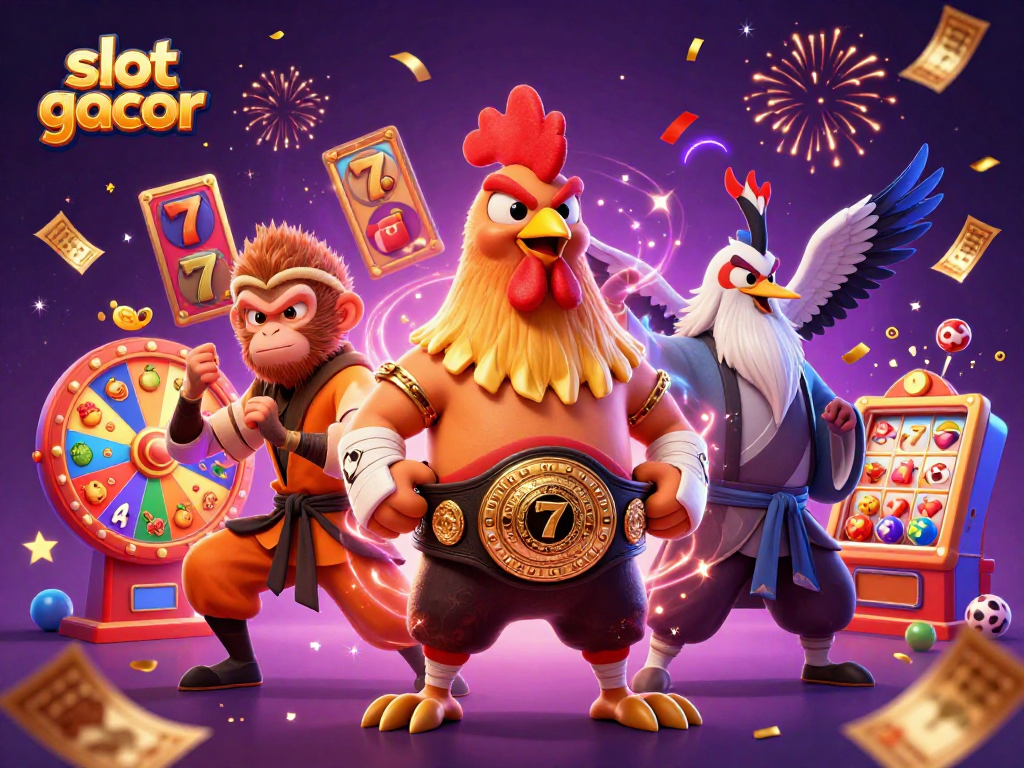 Menangkan jackpot dengan slot gacor sambil menikmati keseruan permainan dalam ilustrasi 3D.