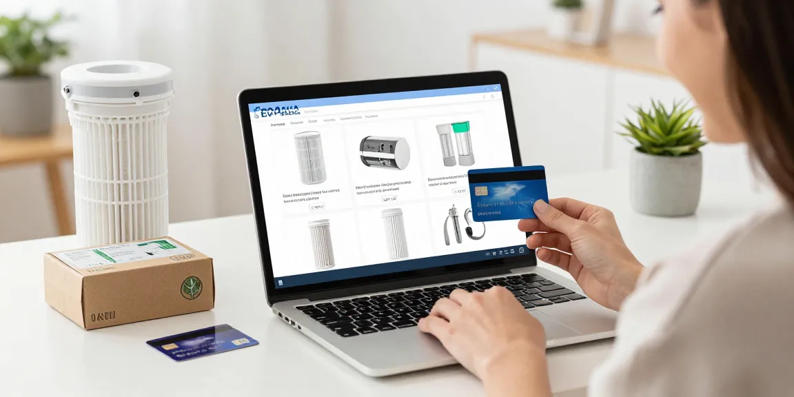 EcoAqua EFF-6013A Replacement Filter in an online shopping setting showcasing product reviews and best deals.