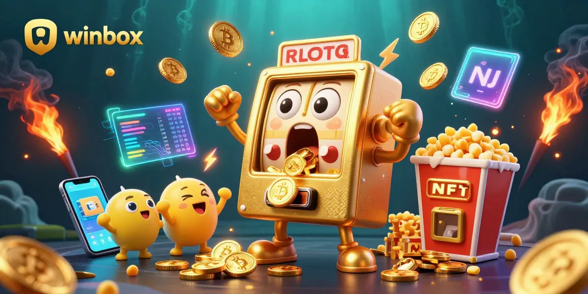 Spin and win big at Winbox with joyous slot machines celebrating a jackpot!