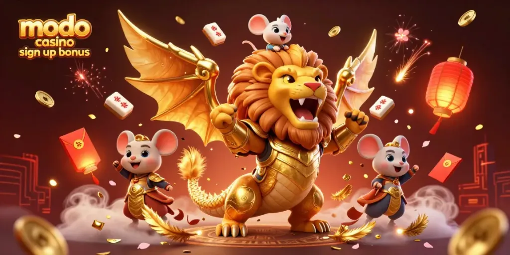 Win big with the modo casino sign up bonus in this vibrant, dynamic casino-inspired illustration.