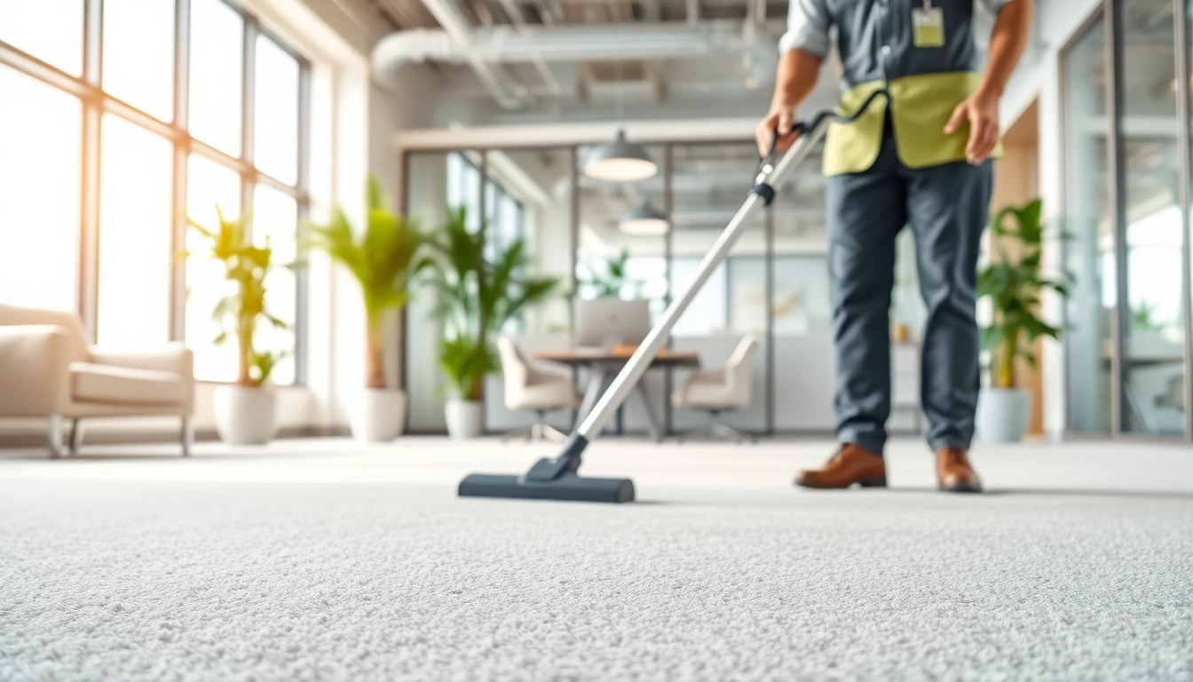 Enhance your space with commercial carpet cleaning by a professional service in a modern office.