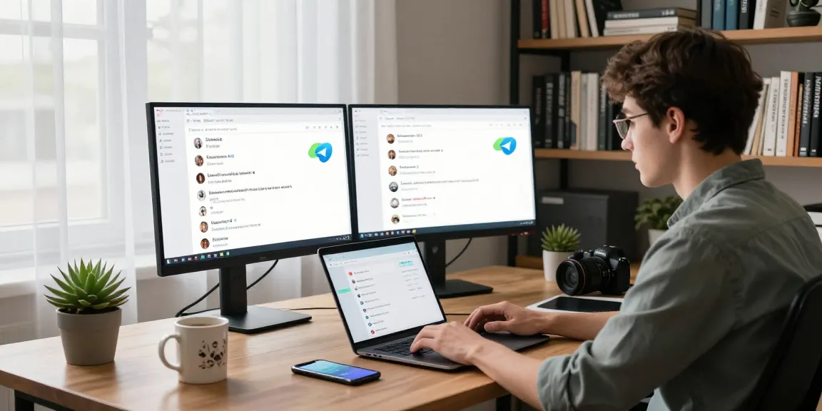 Engaging workspace with technology and 纸飞机中文版 on monitors, inviting atmosphere for effective communication.
