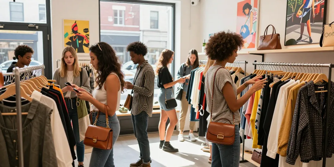 Fashion shopping at https://shs-dome5.com/ urban boutique with friends browsing trendy clothes.