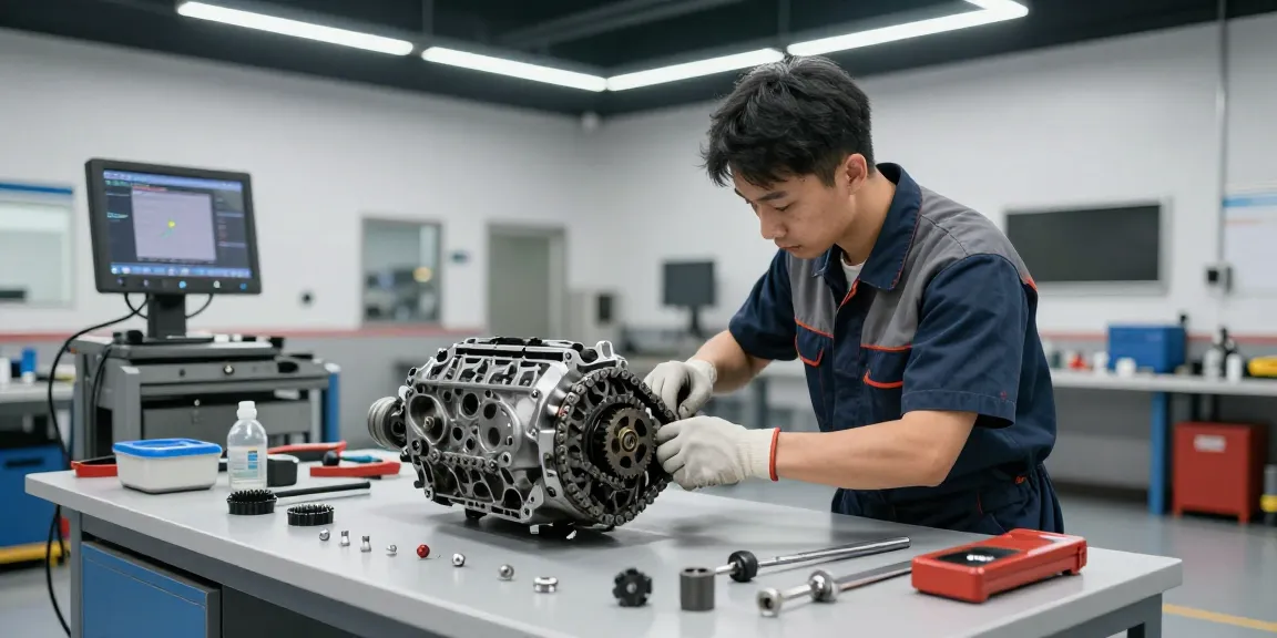BMW Steuerkette wechseln in professioneller Werkstatt mit Mechaniker