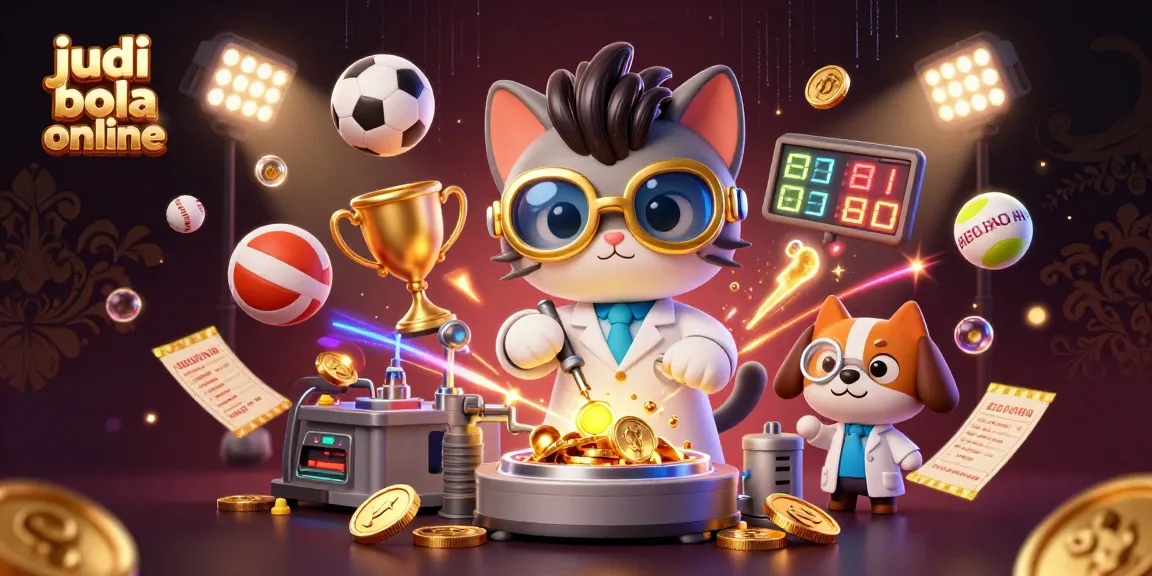 Experience judi bola online with dynamic sports betting elements and engaging characters in a colorful illustration.