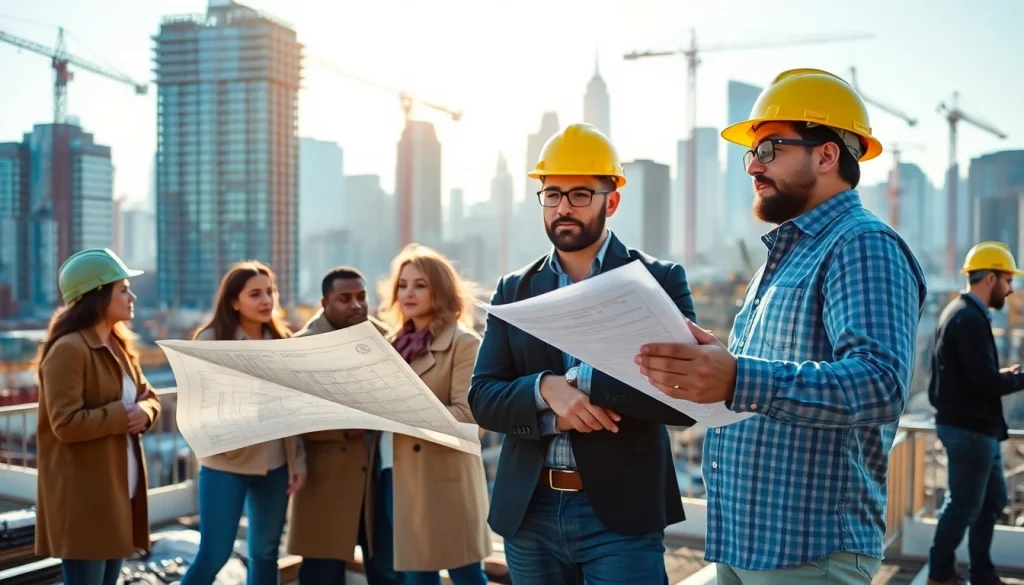 Manhattan Construction Manager supervising a busy construction site, reflecting strong leadership skills.