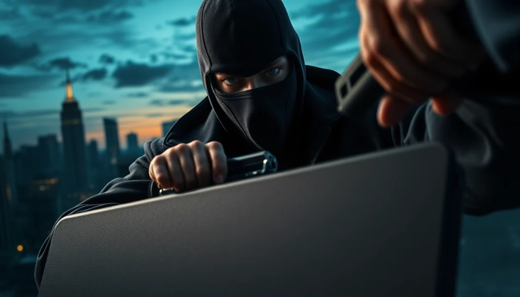 Masked thief confronting a politician highlights Politics Thieves and Bullets in intense political drama.