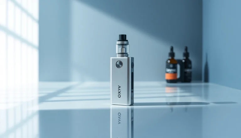 Oxva vaping device in a modern setting, showcasing elegance and quality.