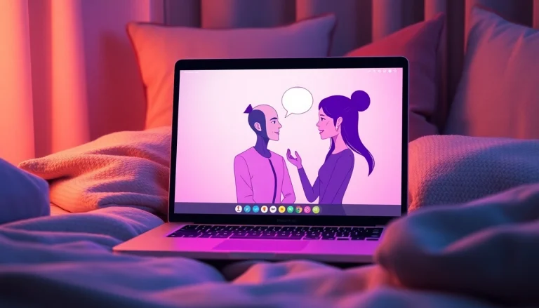 Engaging AI character in a cozy setting for sex chat ai conversation.