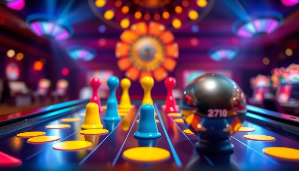 Main attraction dari situs plinko dengan bola yang memantul di papan berwarna-warni.