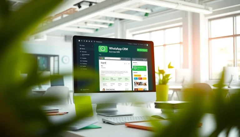 Enhance customer relations with WhatsApp Business CRM in a dynamic office setting.