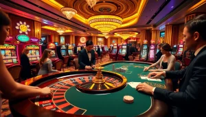 Experience the excitement of online gambling at https://nh88vn.net/ with vibrant casino action and players at the tables.