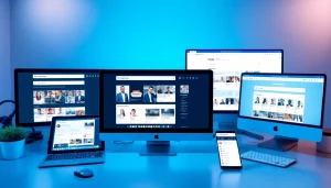 Comparison of OnlyFans search engines featuring modern interfaces and creator profiles in a digital workspace.