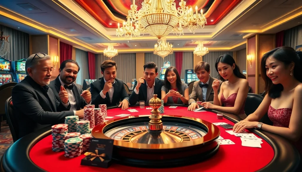 Experience the excitement of nhà cái rr88 with vibrant casino gaming featuring poker chips and roulette wheels.