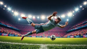 บานผลบอล วิเคราะห์การแข่งขันฟุตบอลแบบเชิงลึก พร้อมนักฟุตบอลที่กำลังหยุดลูกโทษ