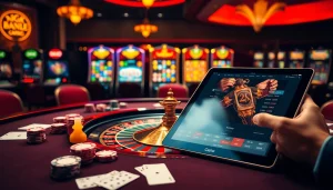 Experience thrilling gameplay at onicplay with a vibrant casino table and excited players.