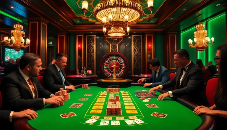 Exciting gameplay at the J88 poker table with vibrant chips and cards.