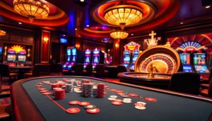 Experience high-stakes gameplay and excitement at b52club with vibrant casino action and poker tables.