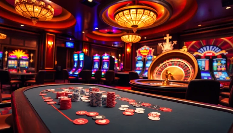 Experience high-stakes gameplay and excitement at b52club with vibrant casino action and poker tables.