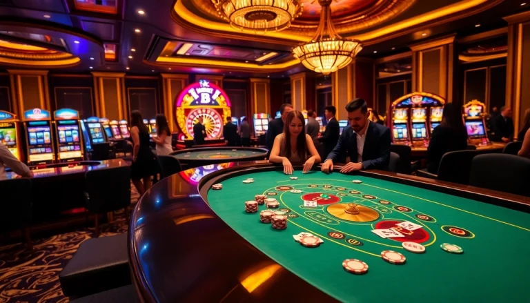 Engaged players at 7upbet's lively casino table, showcasing thrilling gambling moments.