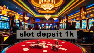 Menangkan slot deposit 1k di kasino online dengan mesin slot yang berkilau dan pemain yang antusias.