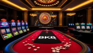Experience the excitement of BK8's thrilling gaming environment with vibrant casino action.