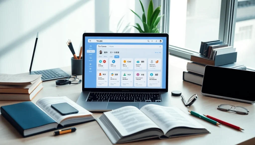 Youdao translation app in a modern workspace showcasing innovative learning tools.