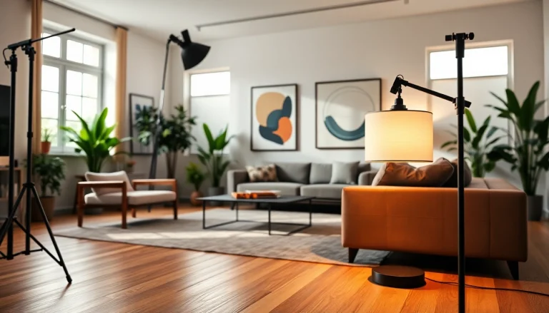 Sleek Illumination creating a warm ambiance in a modern living room with stylish decor.