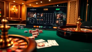 Vivez une expérience de jeu intense avec casino en ligne argent réel alors que les joueurs s'engagent avec des jetons de poker vibrants et une roue de roulette palpitante.