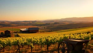 Discover where is clarksburg California with a scenic view of vineyards and rolling hills.