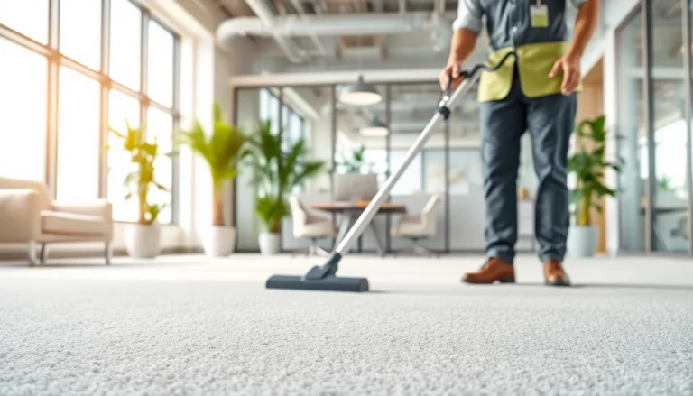 Enhance your space with commercial carpet cleaning by a professional service in a modern office.